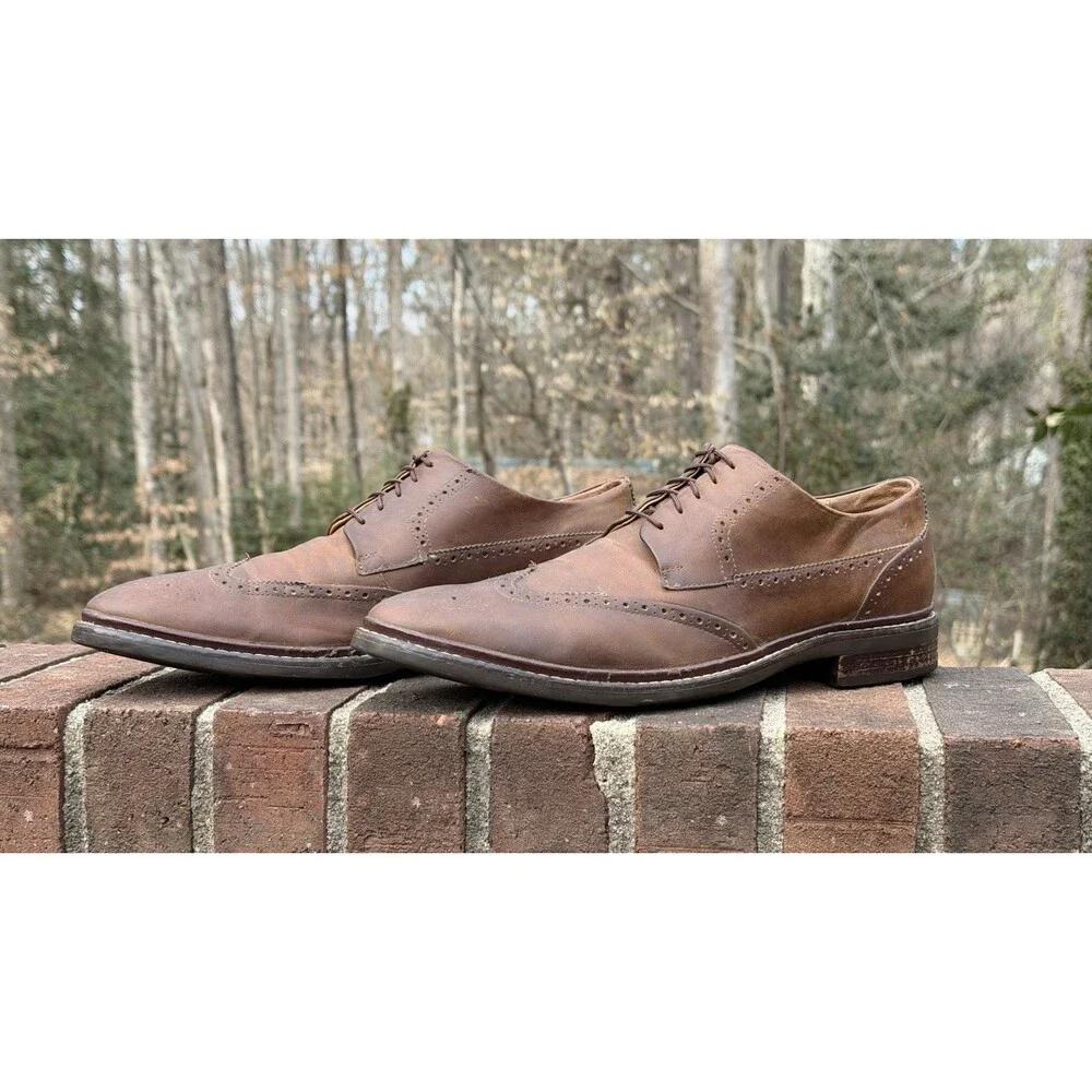 Cole Haan Men's Warren Welt Wingtip Oxford Brown Leather Size 11.5 M